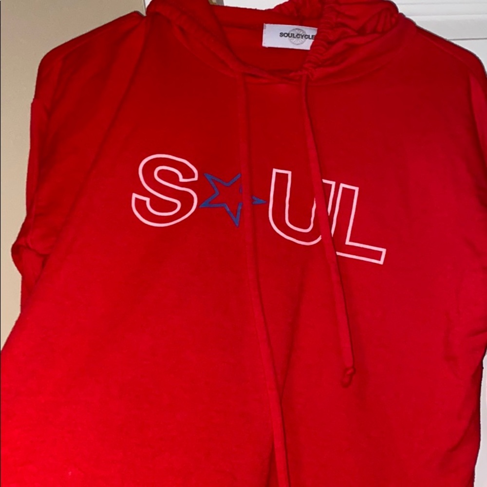 soul cycle tee cropped hoodie